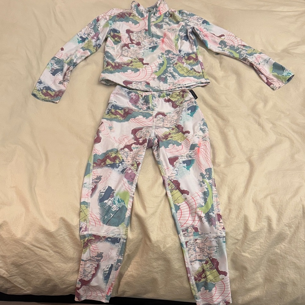 Colorful Kids Ski Base Layers Set